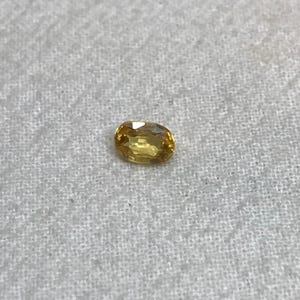 Natural Yellow Sapphire 0.67 Carat 5.8x4.1mm Oval Cut, Beryllium Treated Sapphire, Faceted Loose Gemstone, BE Treated image 6