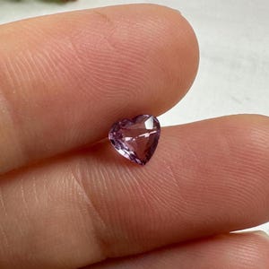 Natuurlijke roze spinel 0,62 karaat 6 x 5,7 mm gefacetteerd hartgeslepen losse edelsteen afbeelding 1