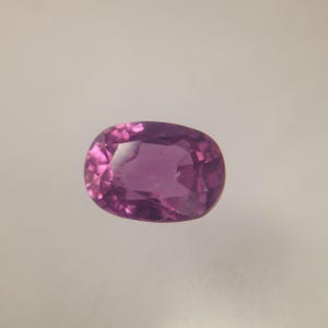 Zaffiro rosa naturale da 1,45 carati, 7 x 5 mm, taglio ovale a cuscino, viola, vera pietra portafortuna di luglio, solo calore.