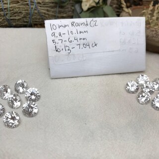 Uno Zircone Cubico Rotondo Da 6 Mm, Zirconia Cubica Trasparente Incolore Da 1,08-1,72 Carati, Simulante Di Diamante Economico, Pietra Preziosa Sfaccettata Sfusa Per Incastonatura Di Gioielli - Italia