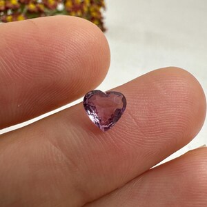Natuurlijke roze spinel 0,62 karaat 6 x 5,7 mm gefacetteerd hartgeslepen losse edelsteen afbeelding 2