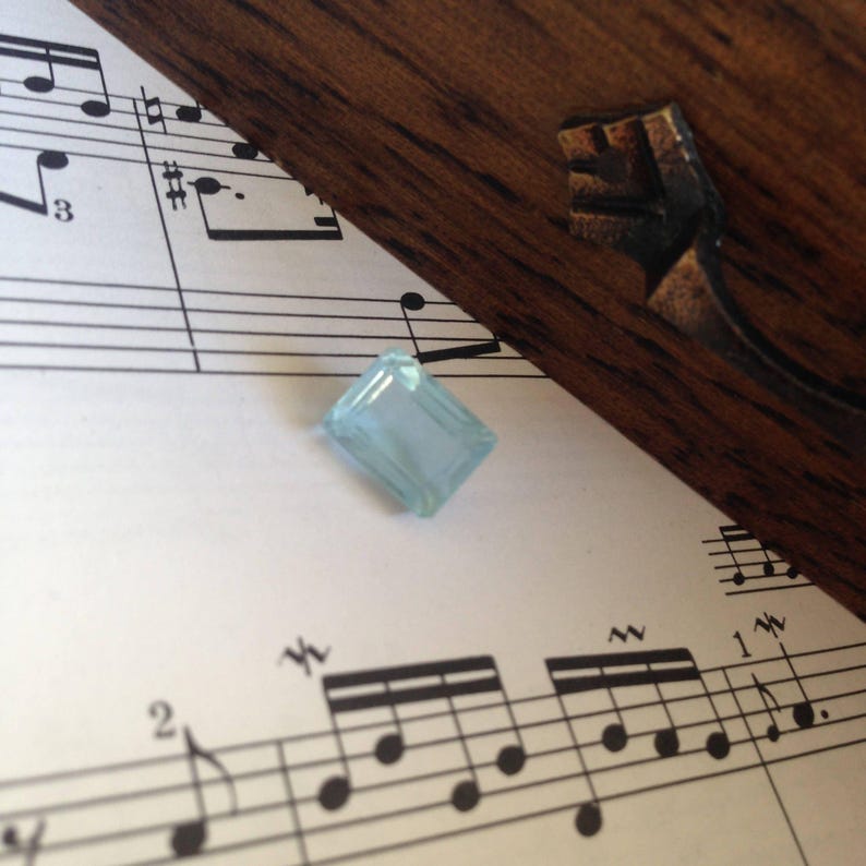 10.4x7.9mm 4.6 Carat Natural Sky Blue Aquamarine Light Blue Gem Rectangle Cut Loose Faceted Gemstone Beryl March Birthstone Wholesale Gem image 6