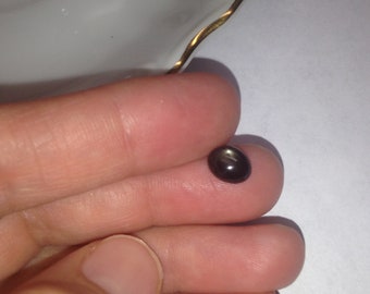 8x6mm Natural Black Star Sapphire 2 carat oval cut Loose Cabochon