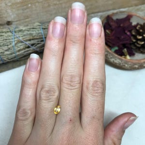 Natural Yellow Sapphire 0.67 Carat 5.8x4.1mm Oval Cut, Beryllium Treated Sapphire, Faceted Loose Gemstone, BE Treated image 3