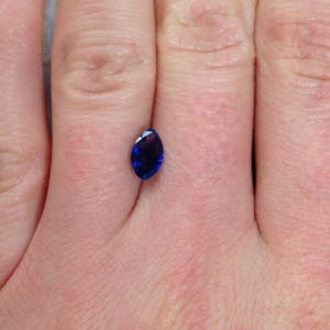 0.90 Carat Natural Blue Sapphire 8x5mm Marquise Cut, Blue Faceted Unmounted Gemstone, Low Heat Sapphire image 2