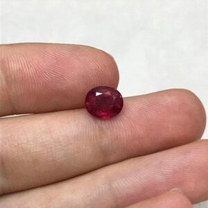 Turmalina rosa de 1,58 quilates, 8 x 6,7 mm, piedra preciosa natural suelta, turmalina rubelita, rosa intenso, fucsia, gema natural, vendedor estadounidense