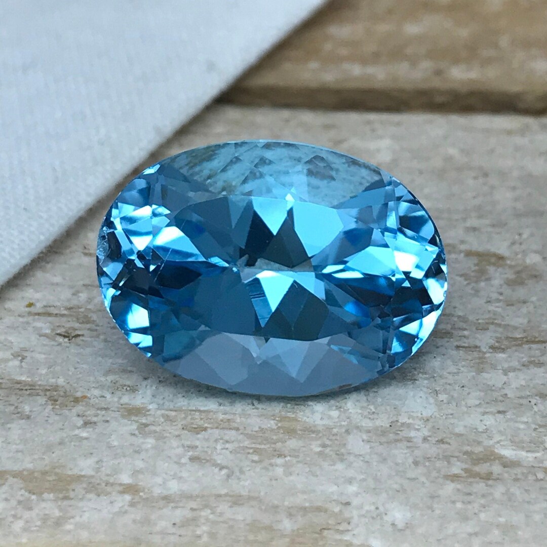 18 Carat Blue Topaz -chipped, 18x13mm Oval Worn Faceted Discount ...