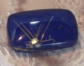 18x26mm Rutilated Quartz Lapiz Lazuli Doublet Cabochon Large 29 carats