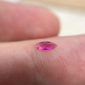 5.85x2.1mm Red Beryl 0.09 carat Marquise Cut, Faceted Natural Bixbite