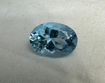 18 x 13 mm Topaz niebieski 15,65 karatów, kamień szlachetny o szlifie owalnym, luźny kamień szlachetny z recyklingu, jasnoniebieski topaz,
