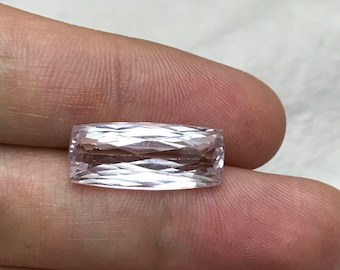 9.20 ct Pink Kunzite 19x8mm Cushion Cut, Antique Cushion, Imperfect Gem, Faceted Loose Gemstone,