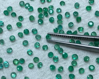 ONE- 2 mm Smaragd Rundschliff