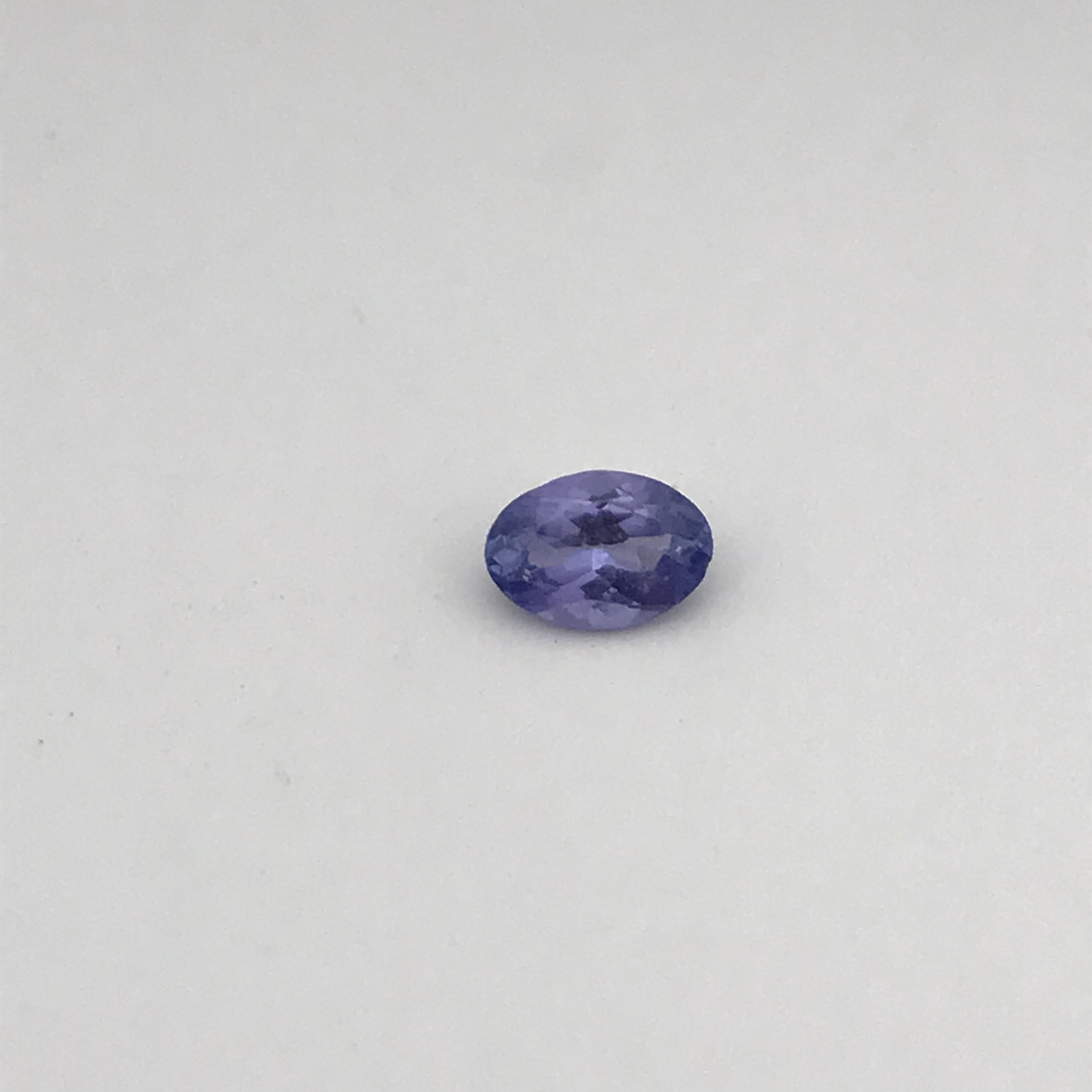 faceted loose gemstone for jewelry setting Violet Blue Tanzanite 0.54 carat 6.3 x 4.3 mm Oval Cut