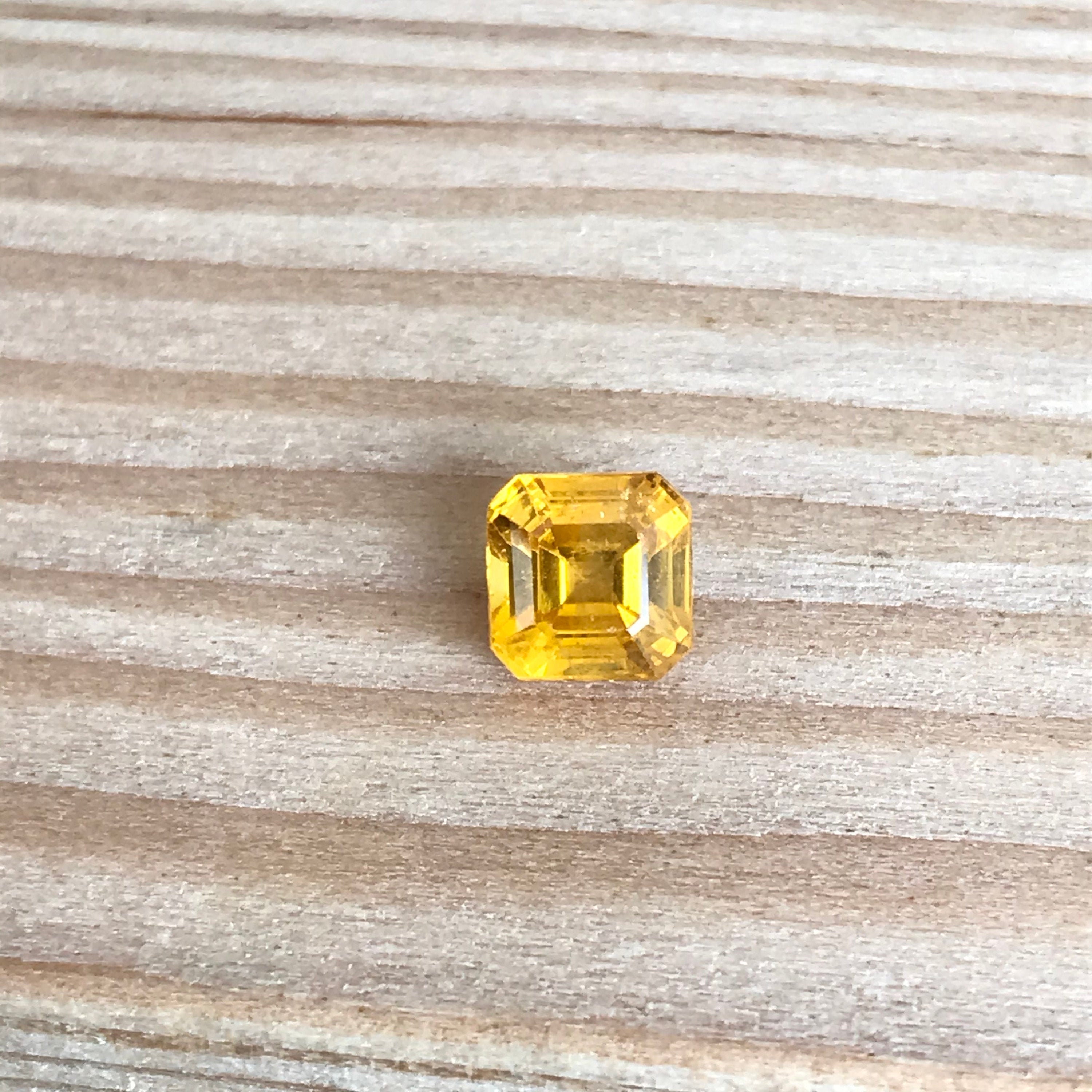 Asscher cut yellow sapphire hot sale