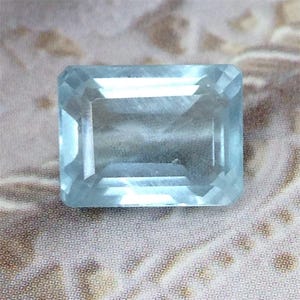 10.4x7.9mm 4.6 Carat Natural Sky Blue Aquamarine Light Blue Gem Rectangle Cut Loose Faceted Gemstone Beryl March Birthstone Wholesale Gem image 1