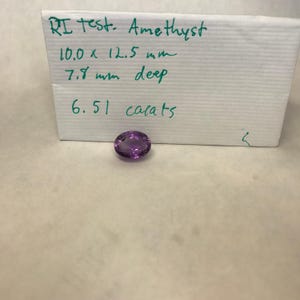 6,51 karat lila ametist 12,5 x 10 mm oval slipning, lös fasetterad födelsesten bild 10