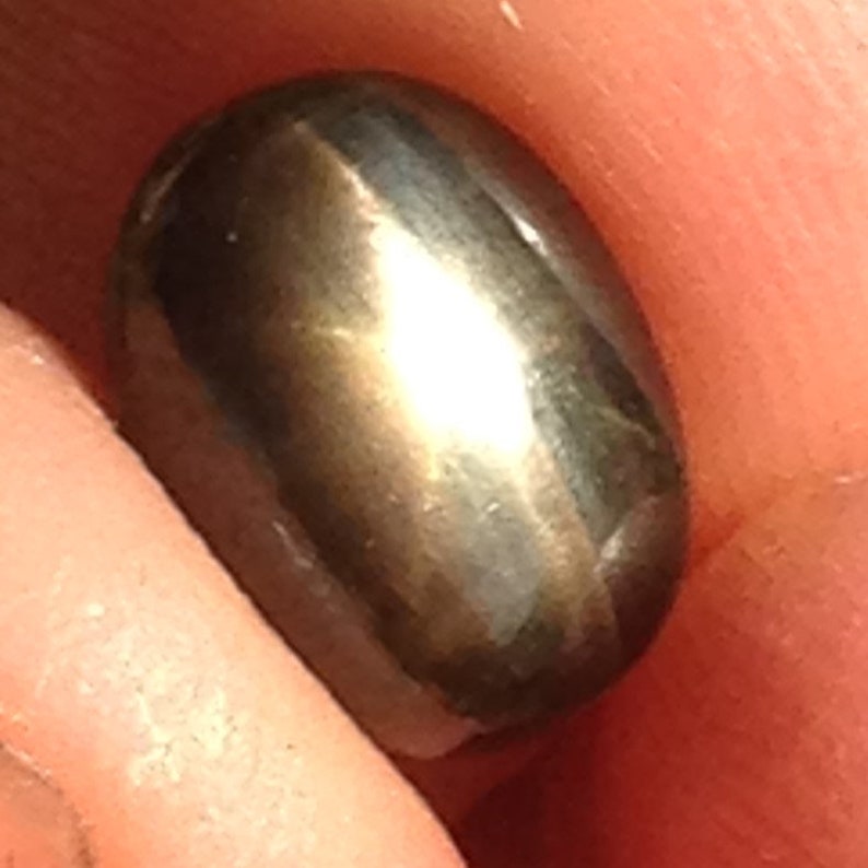 10x8mm 5.68 carats 6 Ray Natural Black Star Sapphire Loose Gemstone cts Cabochon Wholesale Corundum September Birthstone unmounted Deep Cab