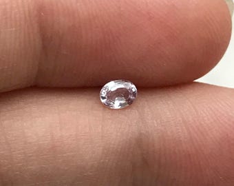4x3mm Natural Light Pink Sapphire 0.21 Carats Oval Cut Faceted Loose Heated, Earth Mined Sapphire