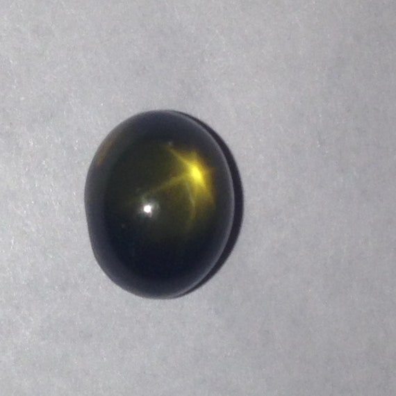 11.9x9.6mm 8.45 carats 6 Ray Natural Black Star Sapphire Loose Gemstone cts Cabochon Wholesale Flowing Gems Corundum September Birthstone
