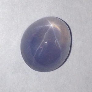 6 Ray Light Pale Blue Star Sapphire Loose Gemstone 9x8 millimeters mm round 4.38 carats Cabochon Natural Loose Corundum September Birthstone