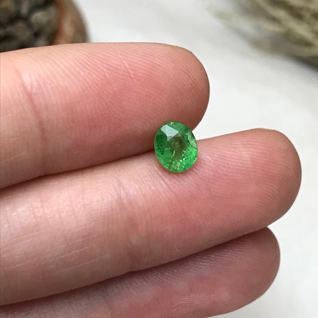 Buy Carat Natural Green Tsavorite Garnet Faceted Oval