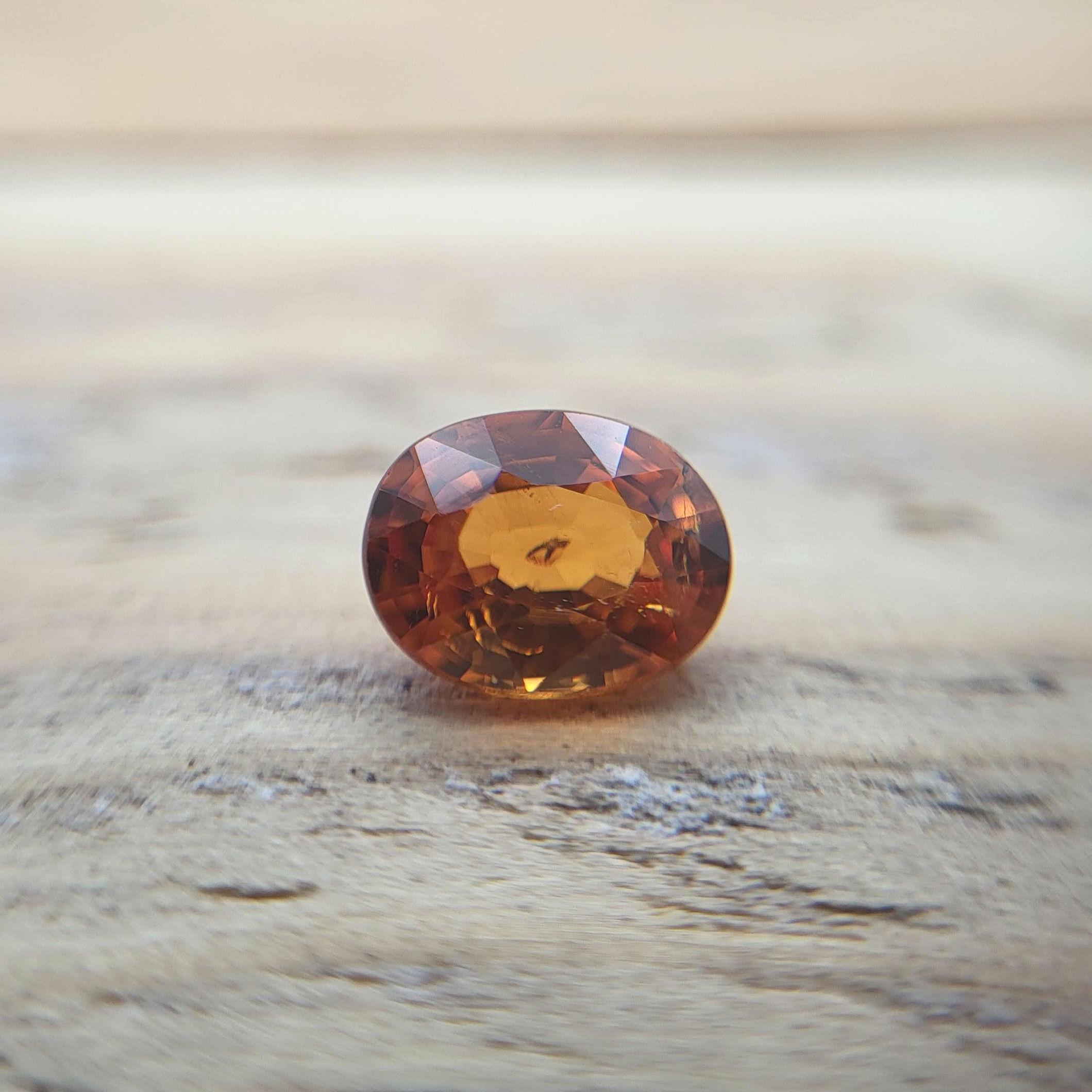 Spessartite Orange Naturelle De Namibie - 1,11 Carat - Pierre Fine Non Traitée