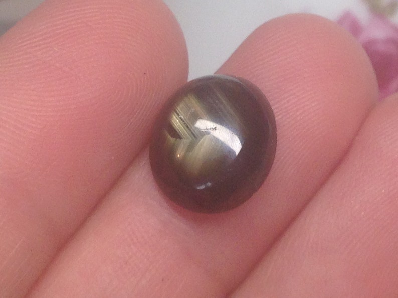 11.9x9.6mm 8.45 carats 6 Ray Natural Black Star Sapphire Loose Gemstone cts Cabochon Wholesale Flowing Gems Corundum September Birthstone