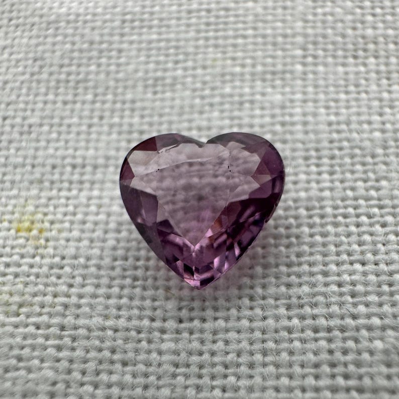 Natuurlijke roze spinel 0,62 karaat 6 x 5,7 mm gefacetteerd hartgeslepen losse edelsteen afbeelding 5