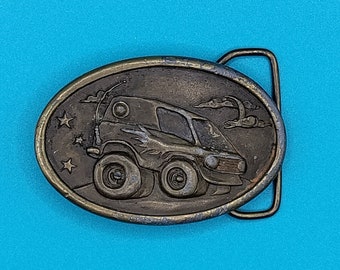 Vintage Dune Buggy Gürtelschnalle / Indiana Metal Craft Gürtelschnalle / 1970er Jahre Messing Gürtelschnalle / Gürtelschnalle