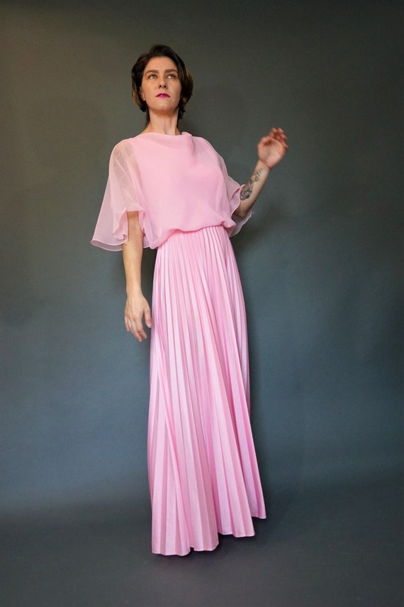 Floor Length Pleated Dress