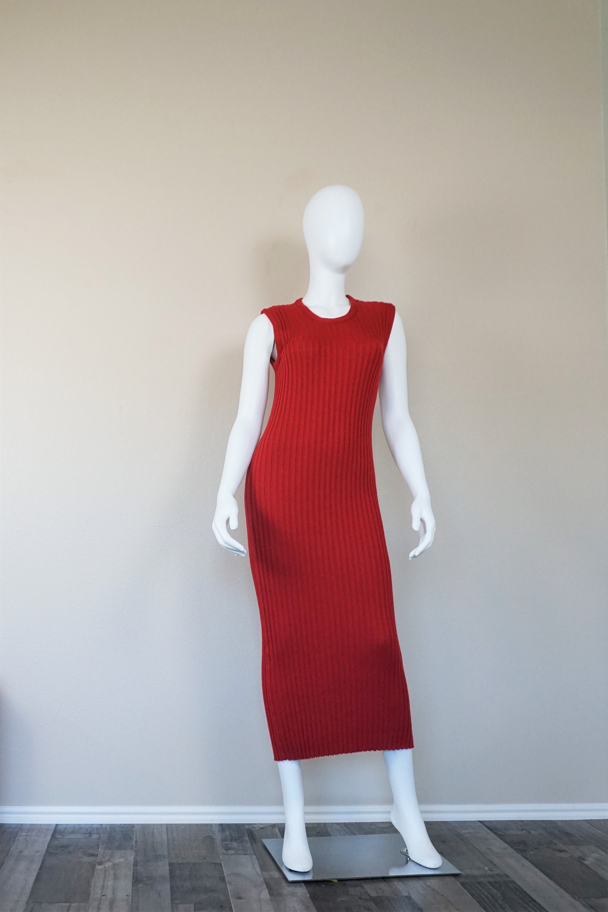 Ribbed Knit Dress - Etsy