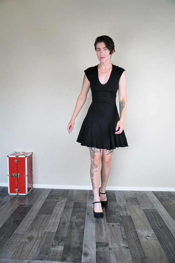 Mystic Black Mini Dress/ 1990's Short Little Black
