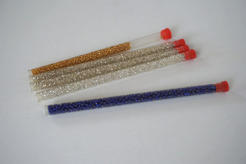 Vintage Multi Colored Bead Lot #5 Vintage Bead Lot 6 Inch Tube Set
