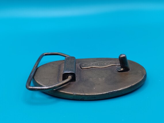 Vintage Brass Dune Buggy Belt Buckle/ Indiana Metal Craft Belt Buckle/ 1970s Brass Belt Buckle View 3