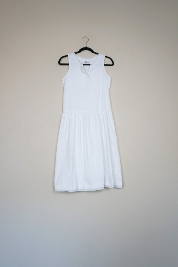 You Babes II White Cotton Dress with Eyelet Lace T