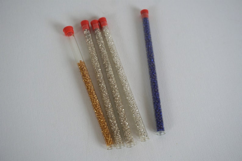 Vintage Multi Colored Bead Lot #5 Vintage Bead Lot 6 Inch Tube Set