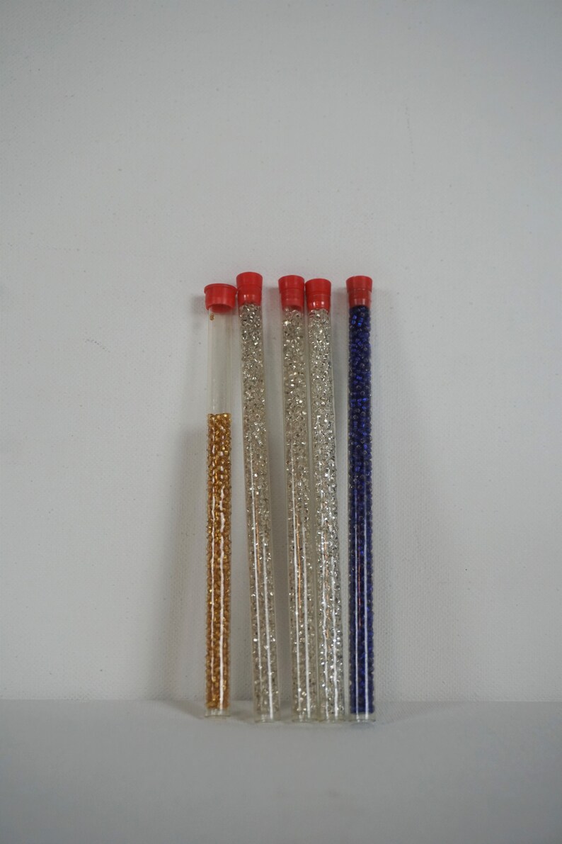 Vintage Multi Colored Bead Lot #5 Vintage Bead Lot 6 Inch Tube Set