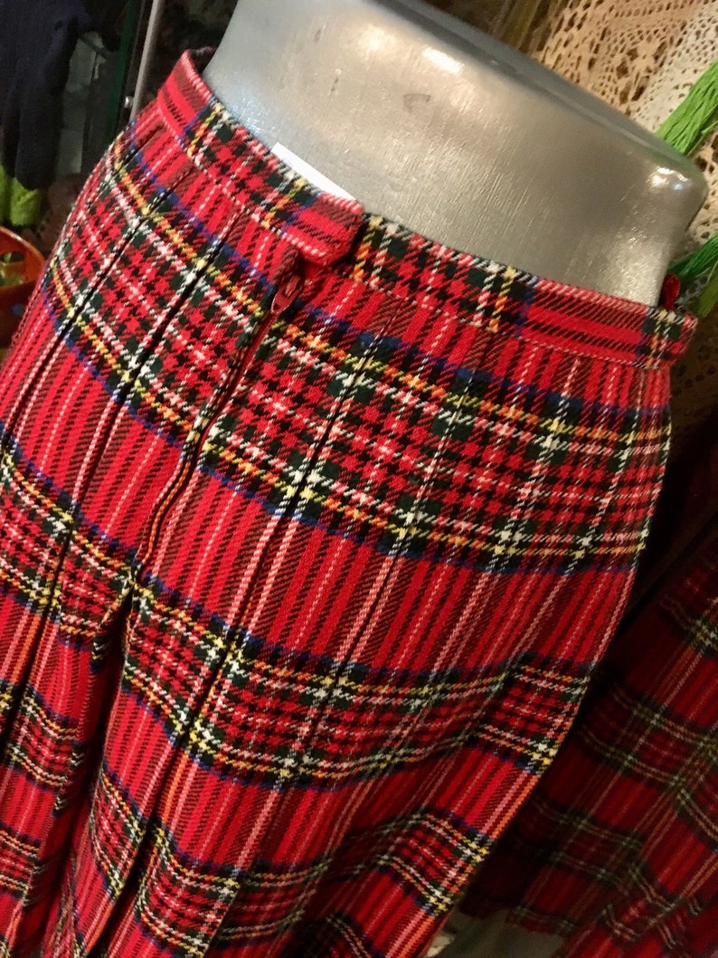 1970s tartan plaid skirt scottish plaid skirt grunge style | Etsy