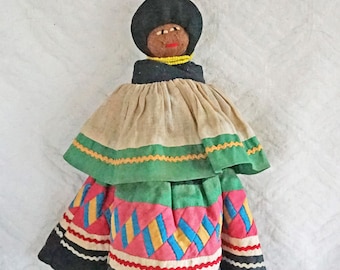 Female seminole indian doll with patch work quilted skirt