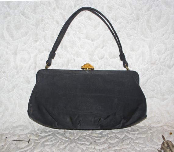 Vintage 1950's Black evening purse handbag by Lew… - image 1