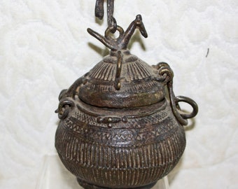 Dhokra Brass Pot From Orissa - Ca 1920's Dhokra Brass Pot From Orissa - Ca 1920's