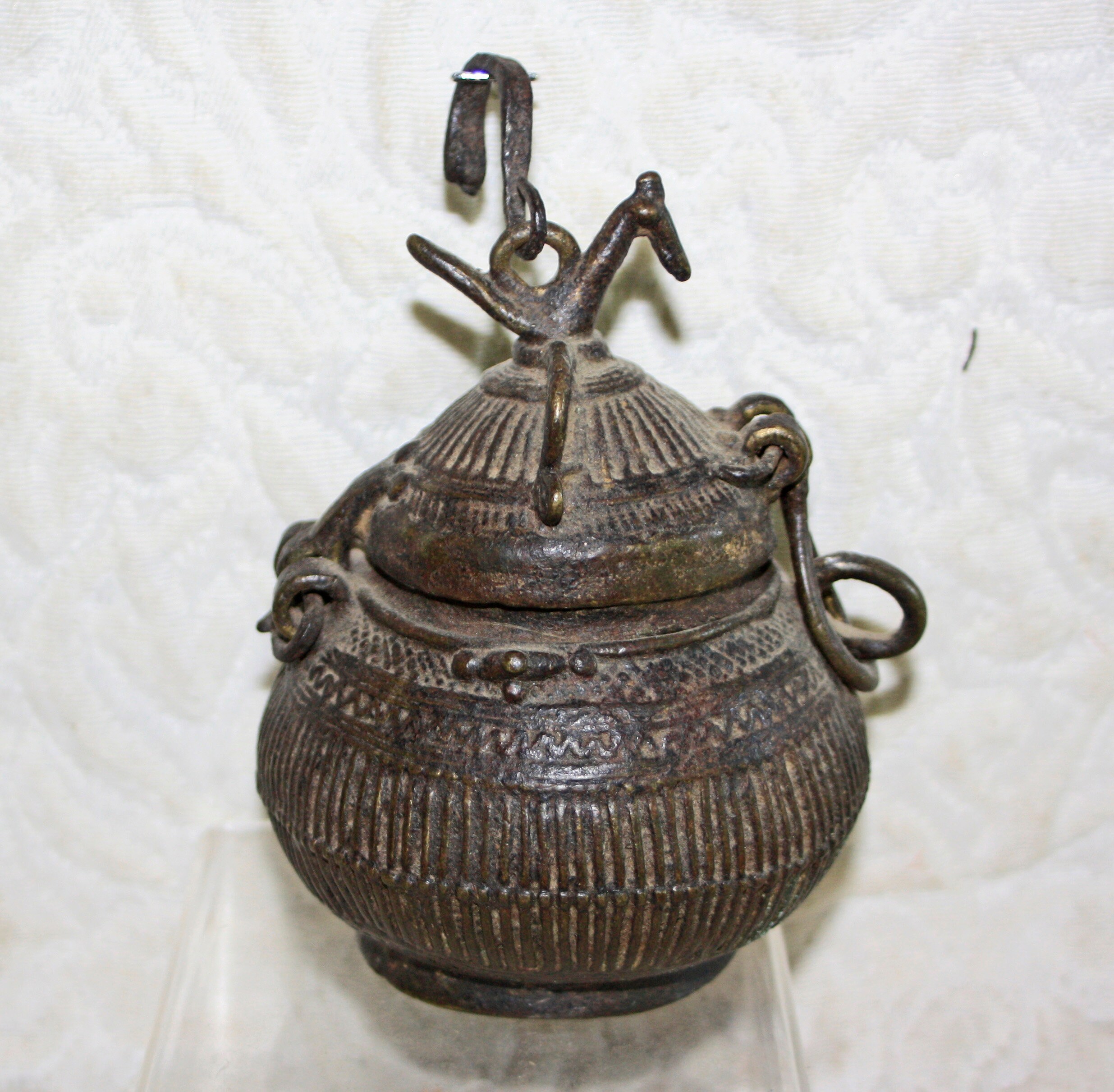 Dhokra Brass Pot From Orissa - Ca 1920's Dhokra Brass Pot From Orissa - Ca 1920's