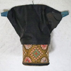 Chinese Lotus Shoe heel embroidered late 1800s Qing Dynasty