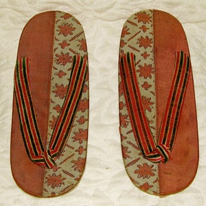 Vintage Pair of Japanese Young Woman Geta shoes image 1