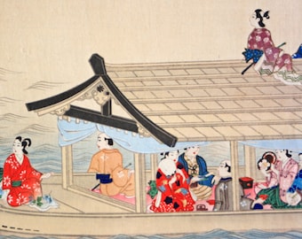 Vintage Japanese woodblock print