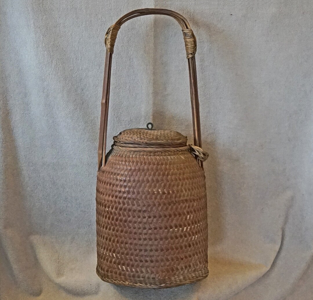 Antique Chinese Food Storage Basket Etsy