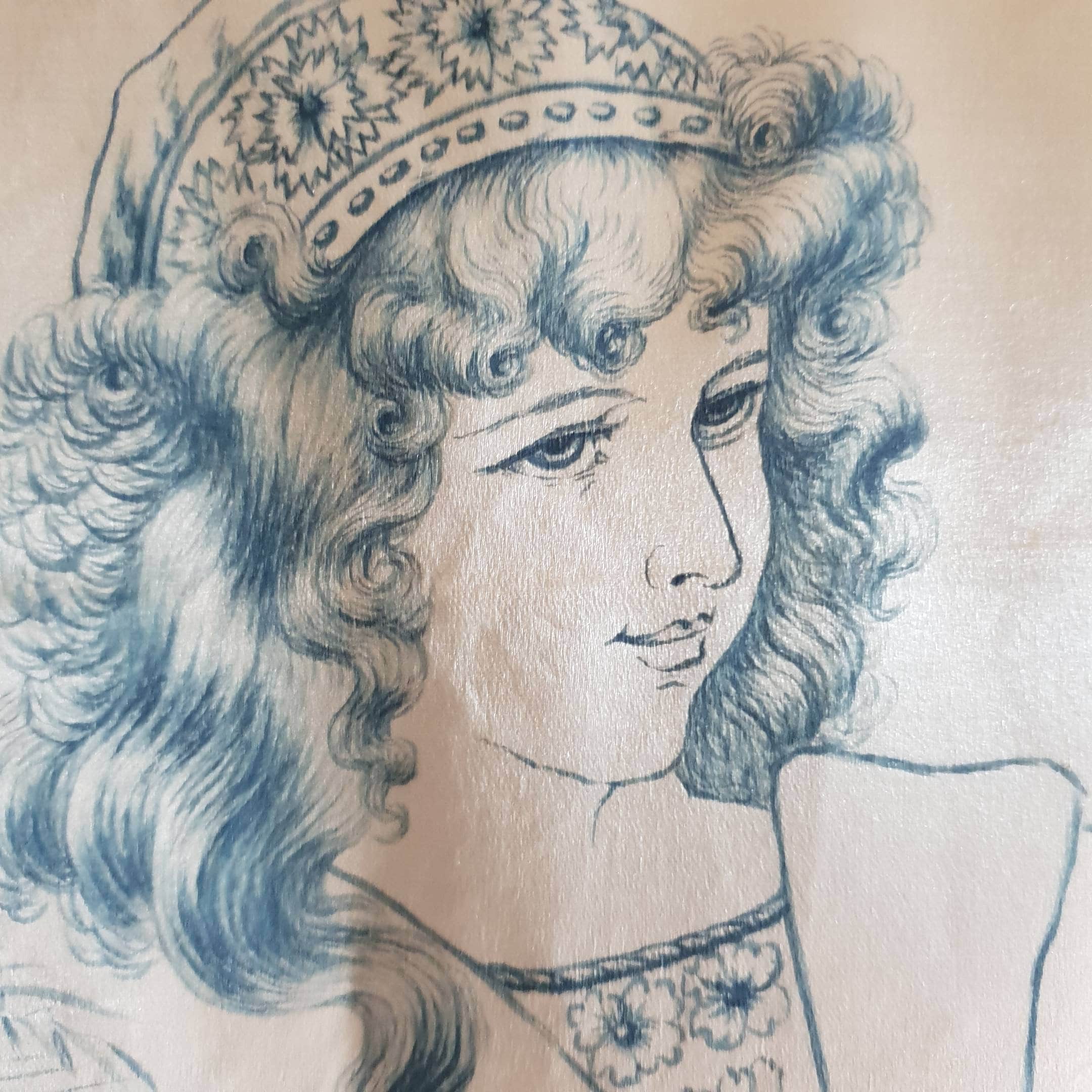 Tissu satiné avec transfert d’Image de jolie jeune fille brodé à la main. Projet de sauvetage Tissu satiné avec transfert d’Image de jolie la jeune fille brodé à la jolie main. Projet de sauvetage 250d78