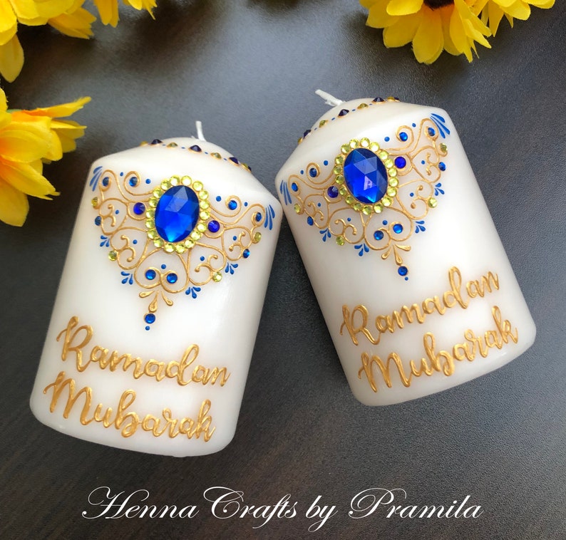 Set of 2 Ramadan Mubarak Candle Gifts, Ramadhan Kareem, Eid Decor, Ramadan Decoration, Eid Gift, Ramadan Gift bag, Ramadan Gift Basket ideas image 3