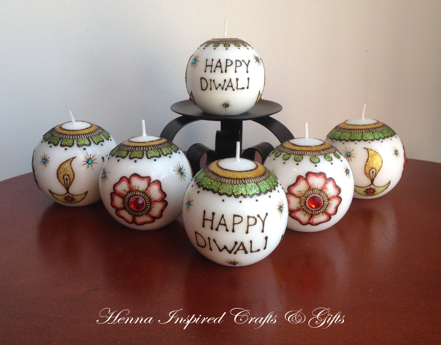 Set of 6 DIWALI Candles Diwali Diwali Candles Diwali Gift Etsy