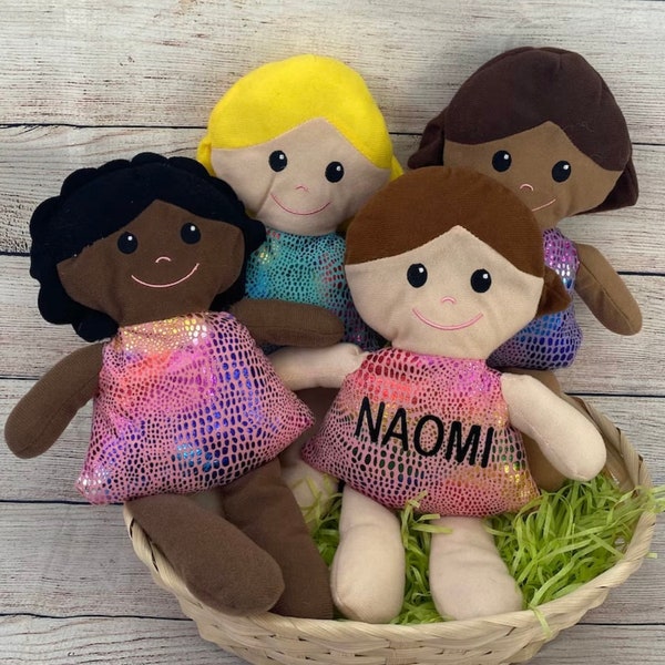 Personalized doll/ First birthday gift/ Plush doll/ Easter basket stuffer